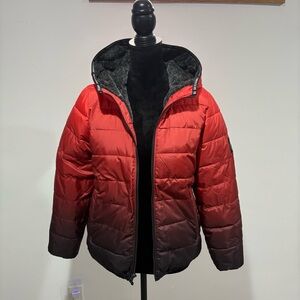 Abercrombie Kids Red and Gray Puffer Jacket